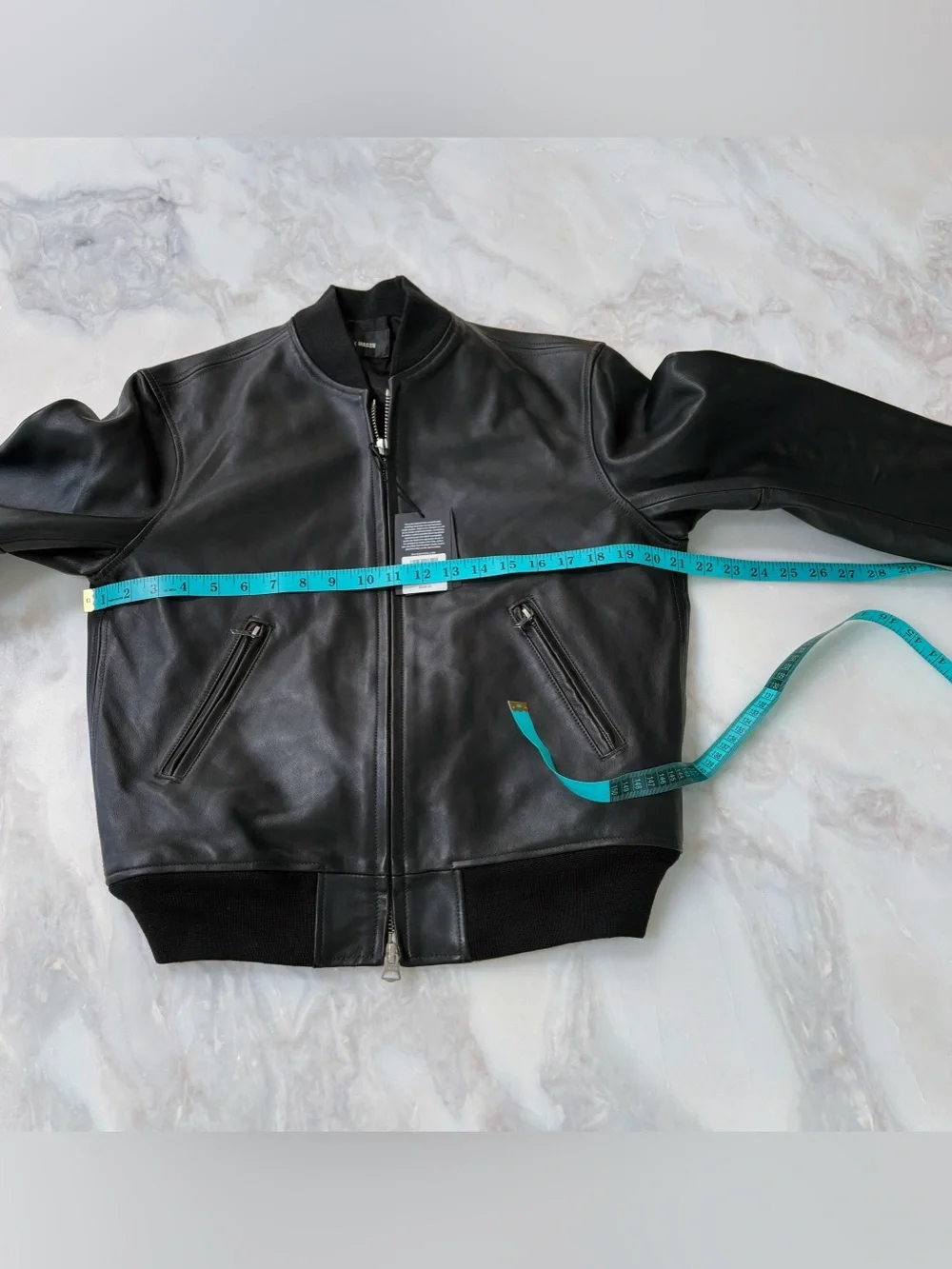 Buck Mason Men’s Bruiser Leather Bomber Jacket Size Small Black New